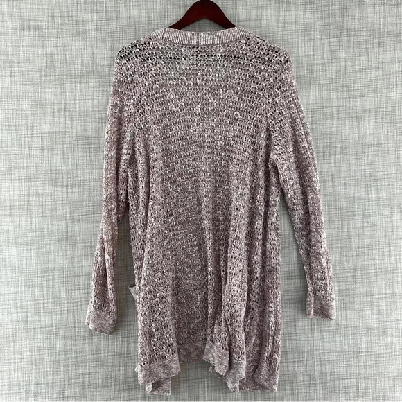 Lane Bryant Size 14/16 Long sleeve Loose Knit Cardigan Open Front 9346 - Picture 8 of 9